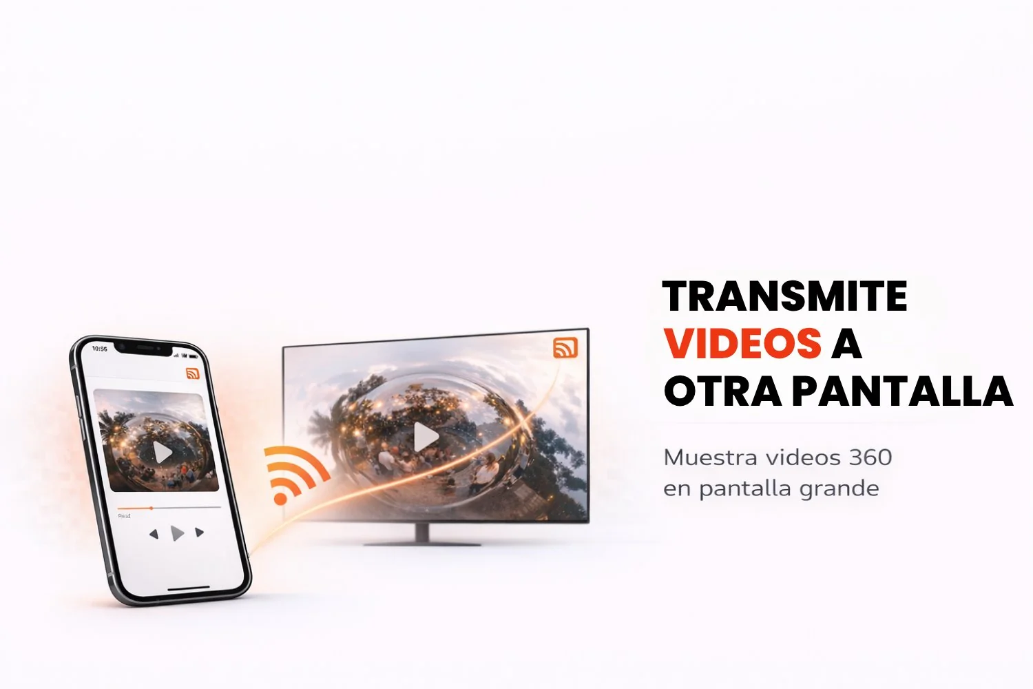 Ver en un televisor los vídeos 360 grabados con Snap360
