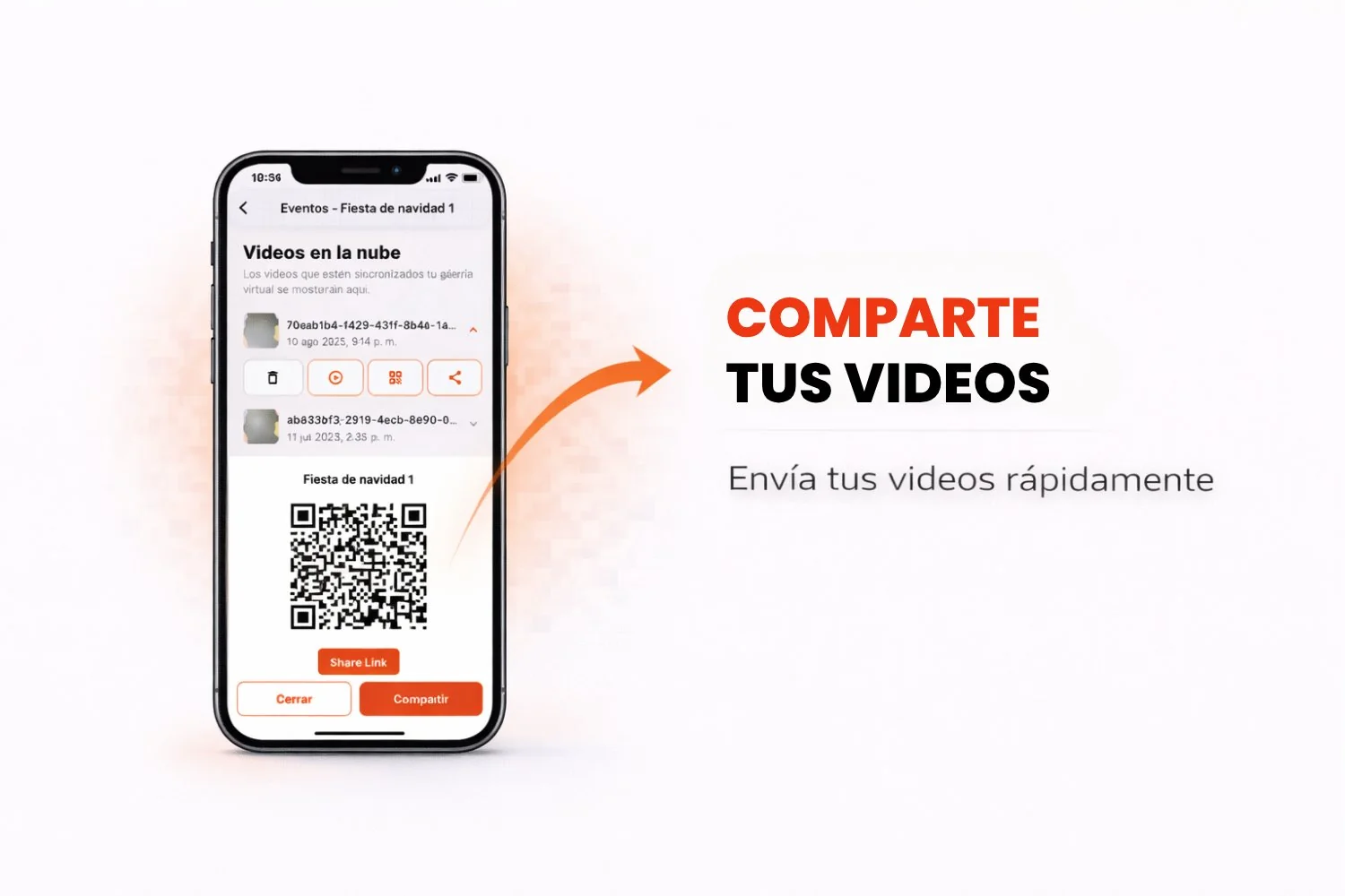 Compartir los vídeos 360 de la cabina desde la app Snap360