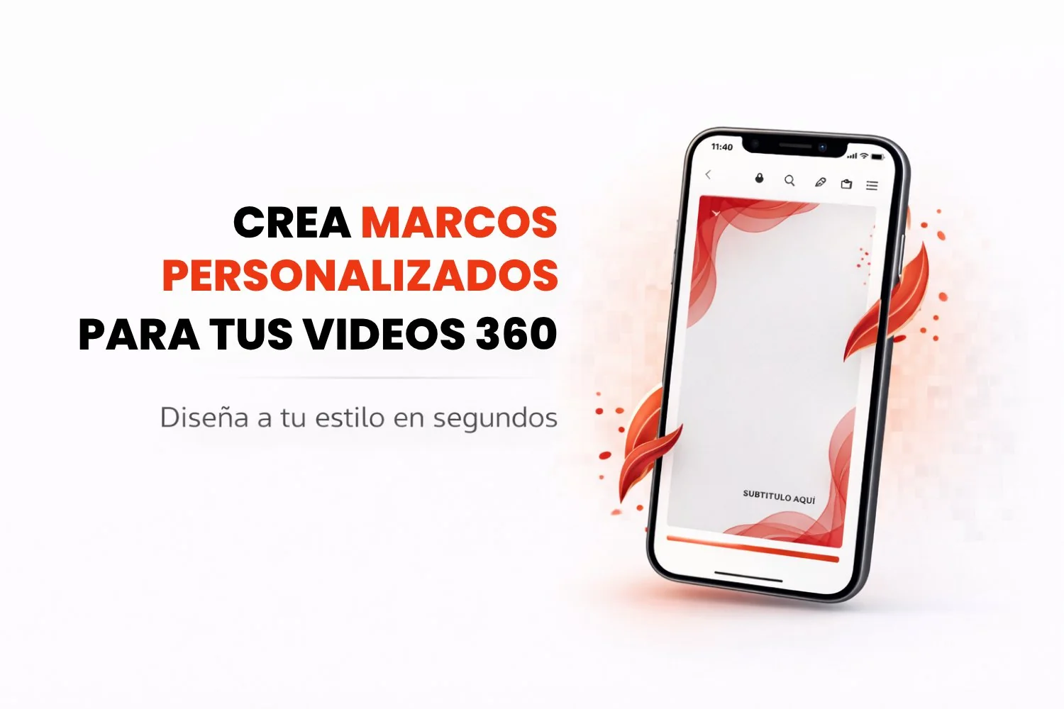 Marcos personalizados para los vídeos 360 de la cabina con Snap360