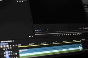 Línea de tiempo de un programa de edición de vídeo