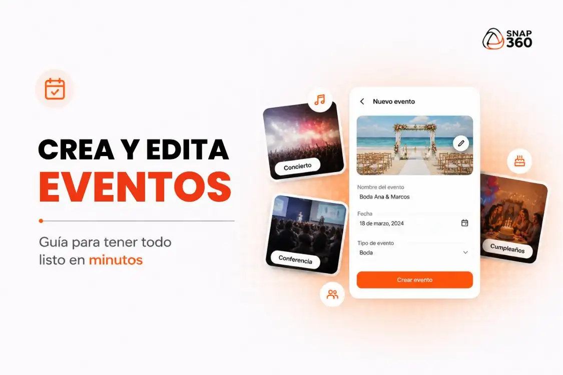 Configuración de eventos en app para cabinas 360