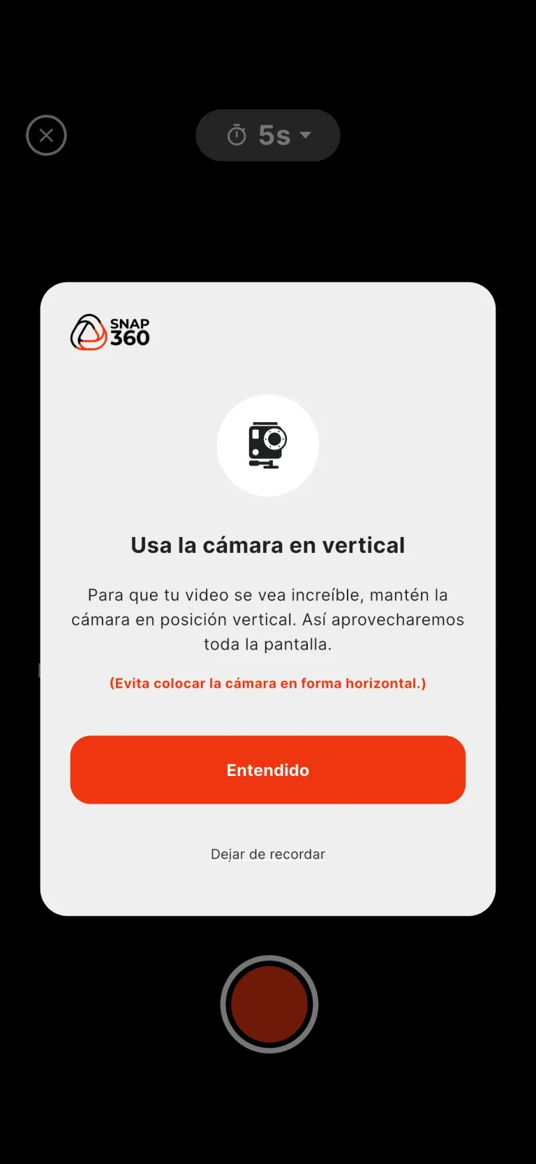 Paso 11 para conectar la GoPro: aviso de cómo colocar la cámara